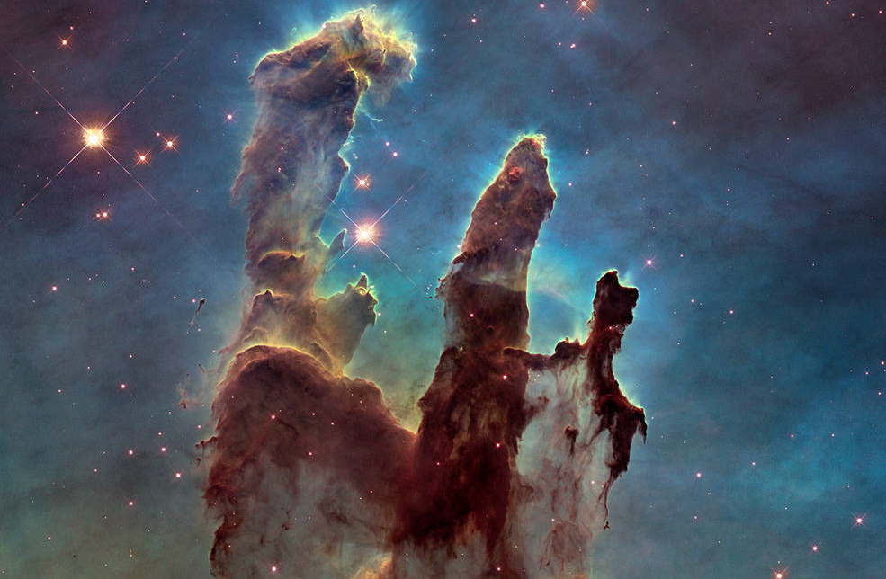 The "eagle nebula", captured by the Hubble Space Telescope